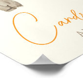 Kleine Pompoen Herfst Kleding Meisje Kaarten en ge Poster (Hoek)