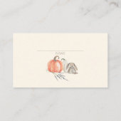 Kleine Pompoen Herfst Kleding Meisje Luier Raffle Informatiekaartje (Achterkant)