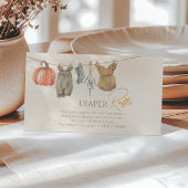 Kleine Pompoen Herfst Kleding Meisje Luier Raffle Informatiekaartje