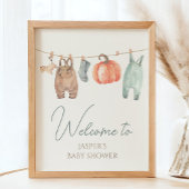 Kleine Pompoen Herfst Kleren Jongen Baby Welkom Bo Poster
