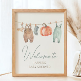 Kleine Pompoen Herfst Kleren Jongen Baby Welkom Bo Poster