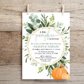 Kleine pompoen herfst koppelt groen baby shower kaart