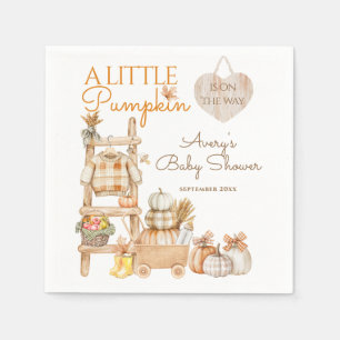 Kleine Pompoen Herfst Lokaal Geteelde Baby Shower Servet