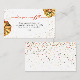 Kleine pompoen herfst luier loterij behuizing kaar informatiekaartje