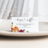 Kleine pompoen herfst luier loterij ticket informatiekaartje