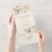 Kleine Pompoen Herfst Luier Raffle All In One Uitnodiging (Afscheurbaar)