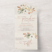 Kleine Pompoen Herfst Luier Raffle All In One Uitnodiging (Binnen)