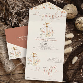 Kleine Pompoen Herfst Luier Raffle All In One Uitnodiging