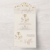 Kleine Pompoen Herfst Luier Raffle All In One Uitnodiging (Binnen)