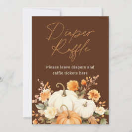 Kleine Pompoen Herfst Luier Raffle Baby Shower Bor
