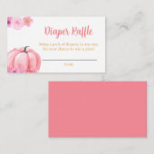 Kleine Pompoen Herfst Luier Raffle Informatiekaartje (Voorkant / Achterkant)