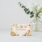 Kleine Pompoen Herfst Luier Raffle Ticket Kaart (Staand voorkant)
