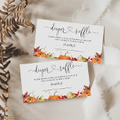 Kleine pompoen herfst luierloterij informatiekaartje