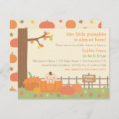 Kleine pompoen Herfst met een grote babyschoeisel Kaart (Voorkant / Achterkant)