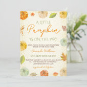 Kleine Pompoen Herfst Neutraal Baby shower Kaart (Staand voorkant)