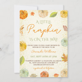 Kleine Pompoen Herfst Neutrale Baby Shower Kaart
