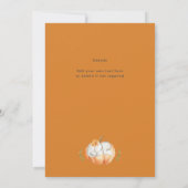 Kleine Pompoen Herfst Olifant Meisje Baby shower Kaart (Achterkant)