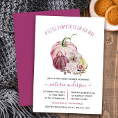 Kleine Pompoen Herfst Oogst Berry Roze Baby shower Kaart
