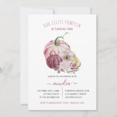 Kleine Pompoen Herfst Oogst Berry Roze Verjaardag Kaart (Voorkant)