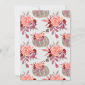 Kleine pompoen Herfst Paar Baby shower Floral Kaart (Achterkant)