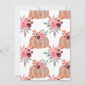 Kleine pompoen Herfst Paar Baby shower Floral Kaart (Achterkant)