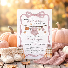 Kleine Pompoen Herfst Roze Meisje Baby Shower