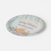 Kleine pompoen Herfst rustiek Baby shower Papieren Bordje (Gekanteld)