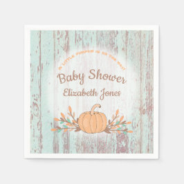 Kleine pompoen Herfst rustiek Baby shower Servet