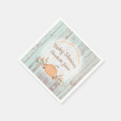 Kleine pompoen Herfst rustiek Baby shower Servet (Hoek)