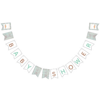 Kleine pompoen Herfst rustiek Baby shower Vlaggetjes