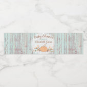 Kleine pompoen Herfst rustiek Baby shower Waterfles Etiket (Enkel label)