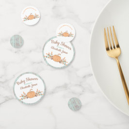 Kleine pompoen Herfst rustieke Baby shower tafel Confetti