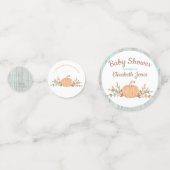 Kleine pompoen Herfst rustieke Baby shower tafel Confetti (Achterkanten)