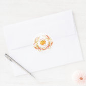 Kleine Pompoen Herfst Sinaasappel Baby shower Favo Ronde Sticker (Envelop)