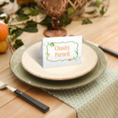 Kleine Pompoen Herfst Sprookjesvoedsel Label Tent  Plaatskaartje