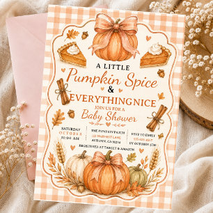 Kleine Pompoen Herfst Stokjes Kaneel Taart Boog  Kaart