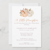 Kleine Pompoen Herfst Waterverf Bloemen Baby showe Kaart (Voorkant)