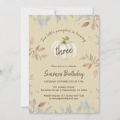 Kleine Pompoen Herfst Waterverf Derde Verjaardag Kaart (Voorkant)