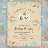 Kleine Pompoen Herfst Waterverf Derde Verjaardag Kaart