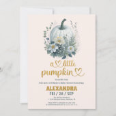 Kleine pompoen herfst waterverf floraal kaart (Voorkant)