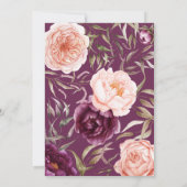 Kleine pompoen herfst waterverf florale baby showe (Achterkant)