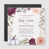 Kleine pompoen herfst waterverf florale baby showe (Voorkant / Achterkant)