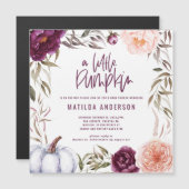 Kleine pompoen herfst waterverf florale baby showe (Voorkant / Achterkant)