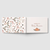Kleine Pompoen Herfst Wildflower Pattern Baby show Gastenboek (Volledig)