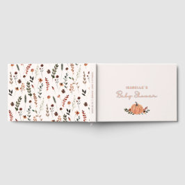 Kleine Pompoen Herfst Wildflower Pattern Baby show Gastenboek