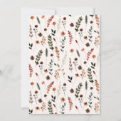 Kleine Pompoen Herfst Wildflower Pattern Baby show Kaart (Achterkant)