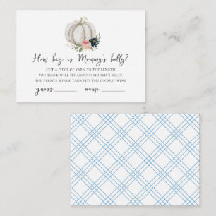 Kleine pompoen Hoe groot is mama's Belly Game Kaar Informatiekaartje