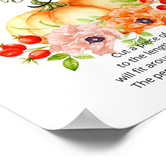 Kleine pompoen hoe groot is mama's buikspel poster (Hoek)