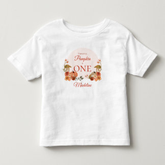 Kleine Pompoen Is Eén Eerste Verjaardag Kinder Shirts