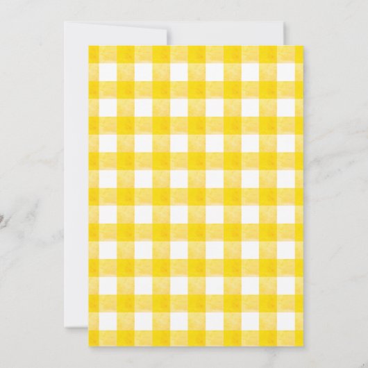 Kleine pompoen is onderweg naar Gingham Plaid Kaart (Achterkant)